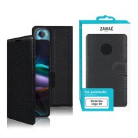 Etui Portefeuille Zanae noir pour Motorola Edge 30