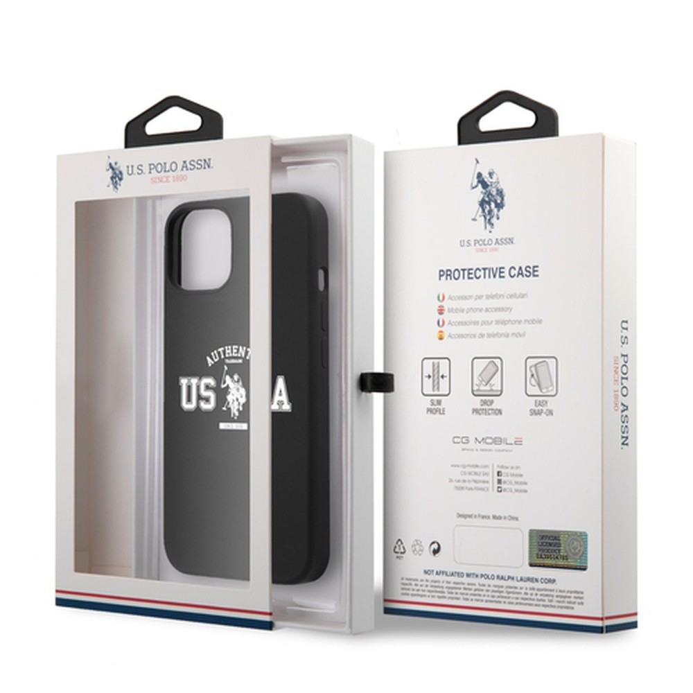 Coque en silicone noire pour iPhone 13