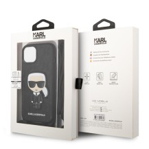 Coque en cuir Karl avec cordon pour iPhone 13