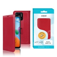 Étui portefeuille rouge pour Xiaomi Redmi 10C