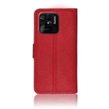 Étui portefeuille rouge pour Xiaomi Redmi 10C
