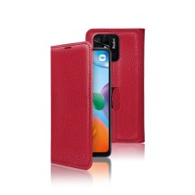 Étui portefeuille rouge pour Xiaomi Redmi 10C