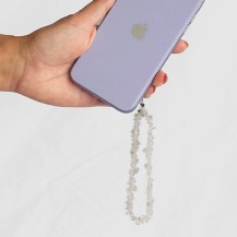 Bijou Pure Stone de couleur blanche pour téléphone universel.