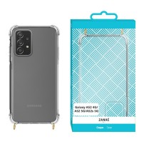 Coque transparente Cordella avec anneaux dorés pour Galaxy A52 / A52s