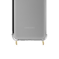 Coque transparente Cordella avec anneaux dorés pour Galaxy A52 / A52s