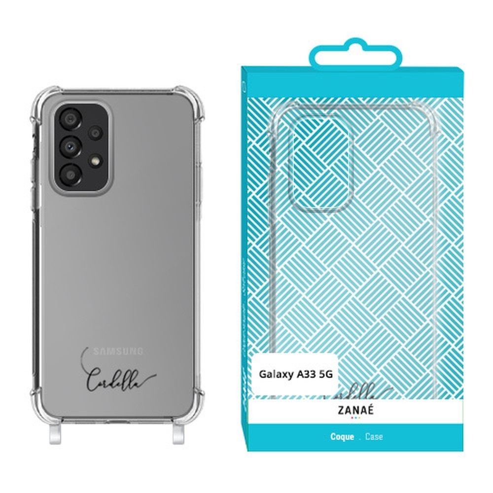 Coque transparente logo Cordella pour Galaxy A33 5G