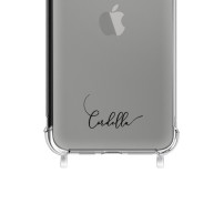 Coque transparente avec logo Cordella pour iPhone 13 Pro Max avec anneaux intégrés.