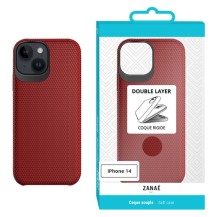 Coque Double Layer pour iPhone 14 en rouge