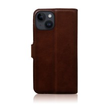 Etui Portefeuille pour iPhone 14 couleur marron