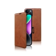 Etui Portefeuille pour iPhone 14 couleur marron