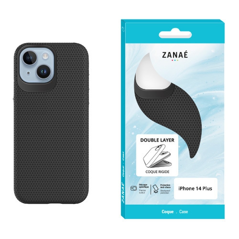 Coque Double Layer noire pour iPhone 14 Plus