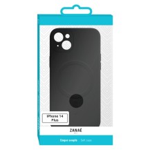 Coque compatible MagSafe noire pour iPhone 14 Plus