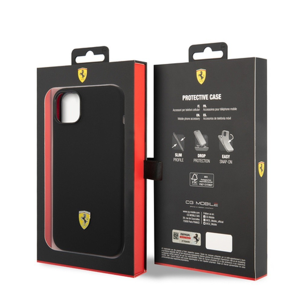 Coque Ferrari Black Speed noir pour iPhone 14 Plus