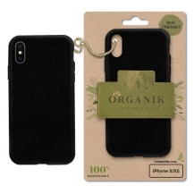 Coque Organik noire pour iPhone X/XS de face