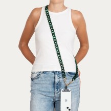 Chaîne-bijou Jade L verte pour téléphone
