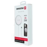 Chargeur à induction Swissten blanc compatible MagSafe