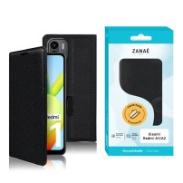 Vue de l'Etui Portefeuille Zanae Noir pour Redmi A1 / A2