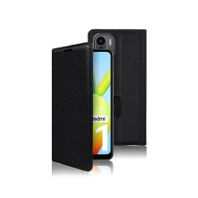 Vue de l'Etui Portefeuille Zanae Noir pour Redmi A1 / A2