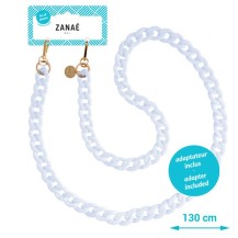 Chaine-bijou Crystal harmony L blanc