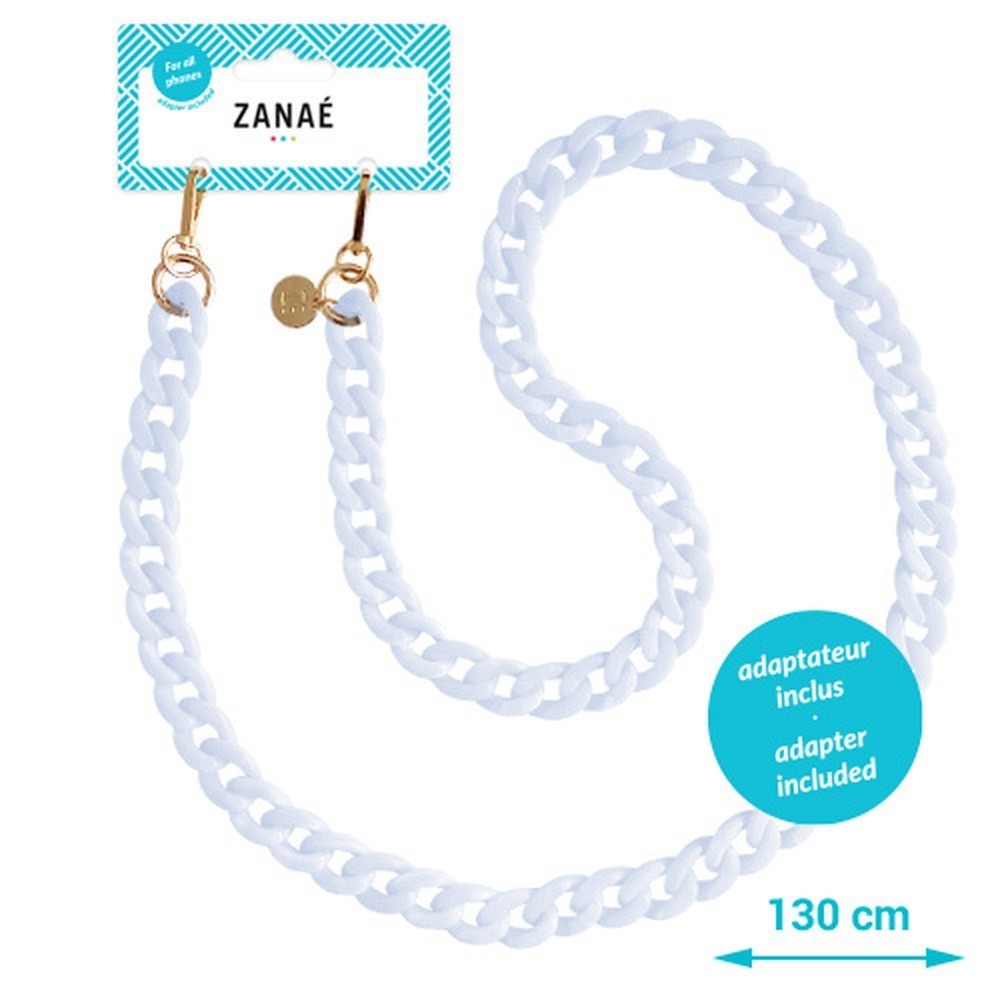 Chaine-bijou Crystal harmony L blanc