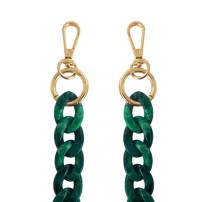 Chaîne-bijou Jade S verte avec finition dorée