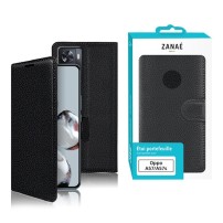 Etui Portefeuille Zanae noir pour Oppo A57 5G / A77 5G
