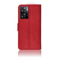 Zanae Wallet Rouge pour Oppo A77 5G