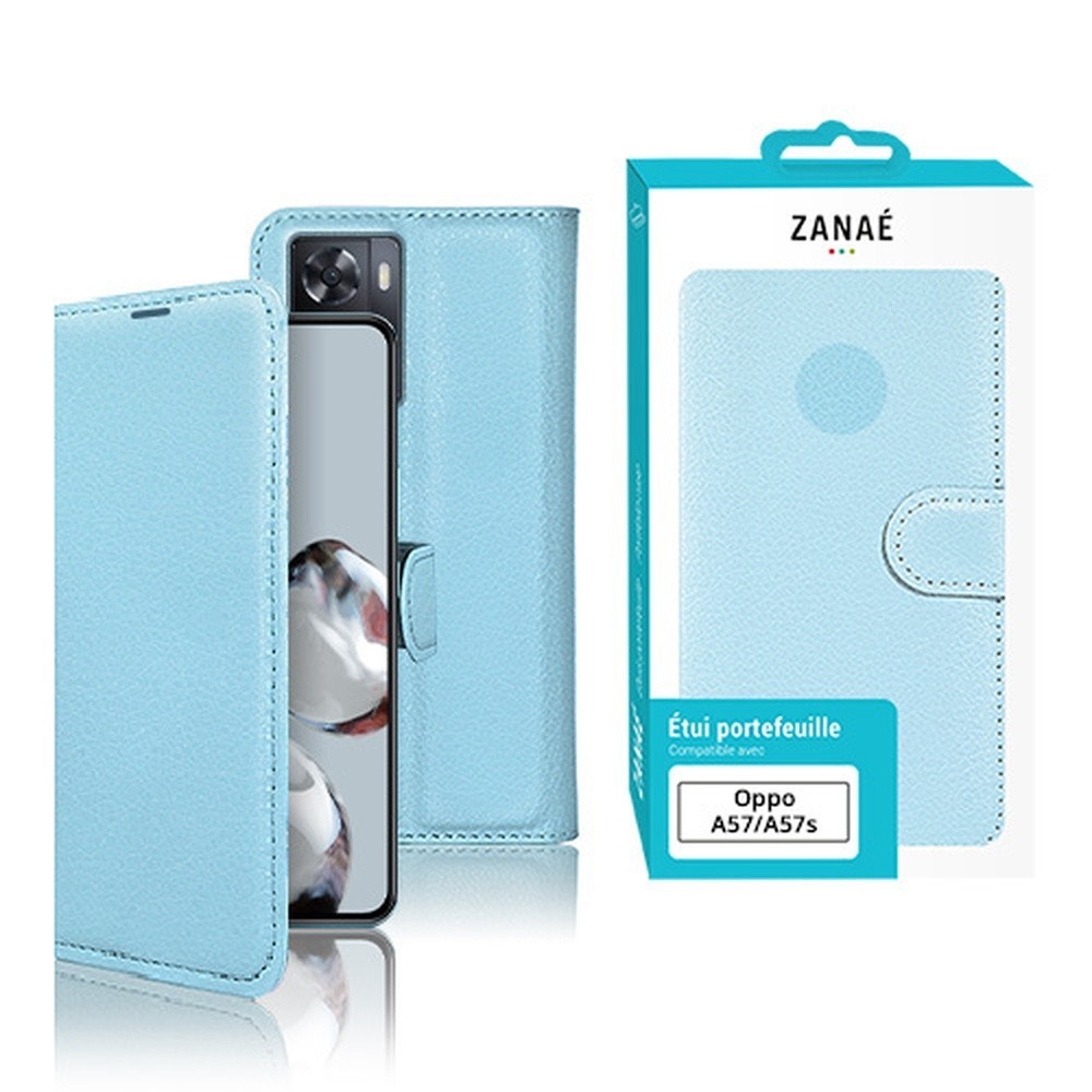 Housse Zanae Wallet bleu clair pour Oppo A77 5G
