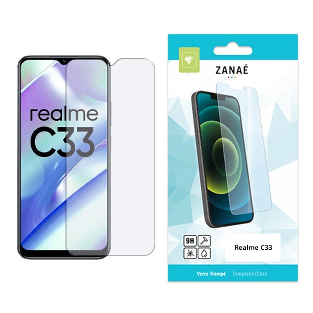 Film protecteur en verre trempé pour Realme C33