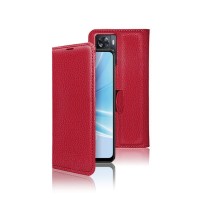Zanae Wallet Rouge pour Oppo A57 4G