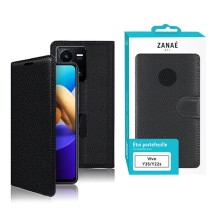 Étui portefeuille Zanae noir pour Vivo Y35 et Y22s