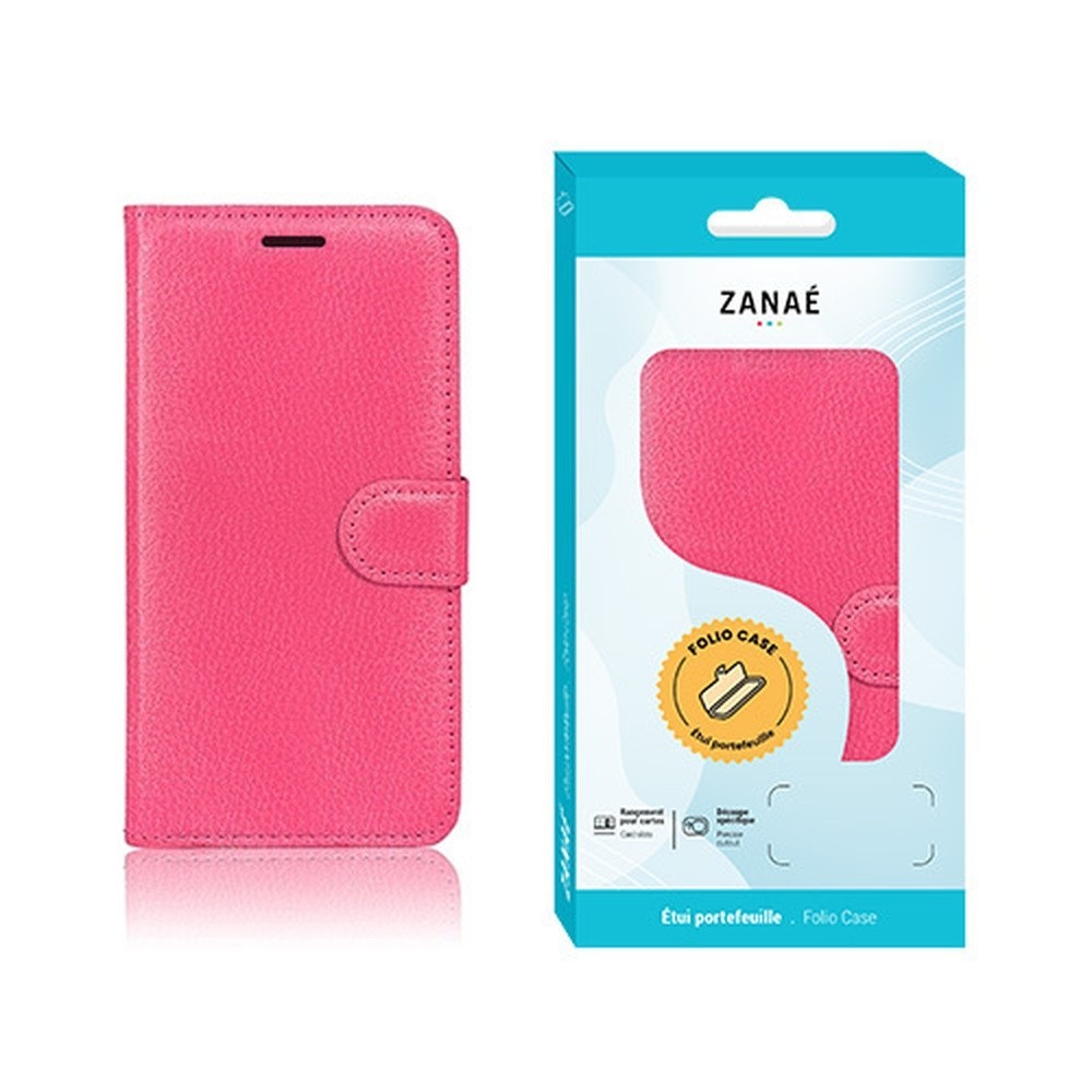 Etui portefeuille Zanae fushia