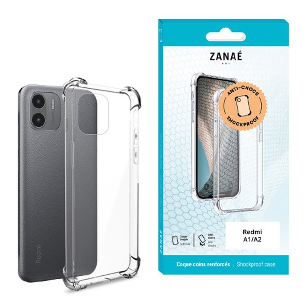 Coque silicone transparente pour Redmi A1 et A2