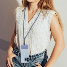 Cordon universel In the navy en marine et blanc