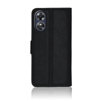 Etui Portefeuille Zanae noir pour Oppo A17