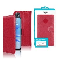Étui Portefeuille Rouge pour Oppo A17