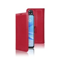 Étui Portefeuille Rouge pour Oppo A17