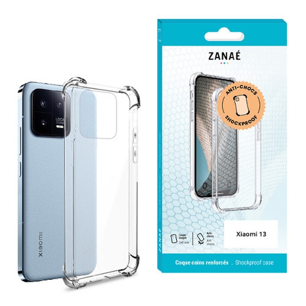 Coque silicone transparente avec coins renforcés pour Xiaomi 13