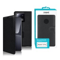 Portefeuille Zanae Noir pour Xiaomi 13 Pro