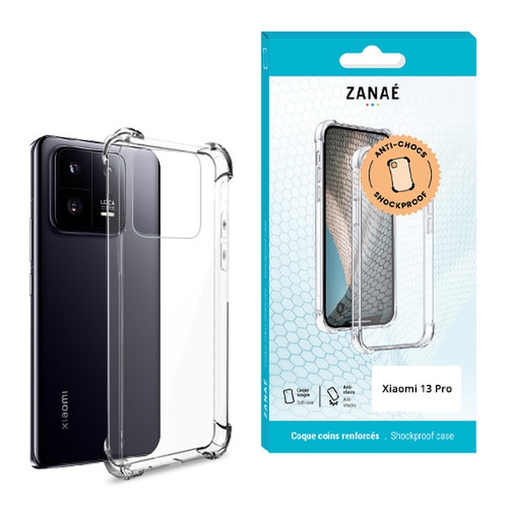 Coque en silicone transparente avec coins renforcés pour Xiaomi 13 Pro