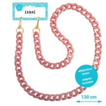 Chaîne-bijou Ecailles de tortue lady L couleur rose