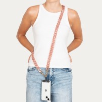 Chaîne-bijou Ecailles de tortue lady L couleur rose