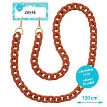 Chaîne-bijou Mate orange avec gros maillons.