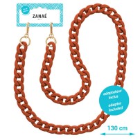 Chaîne-bijou Mate orange avec gros maillons.