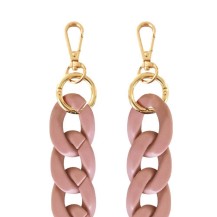 Chaîne-bijou Mate blush rose avec gros maillons