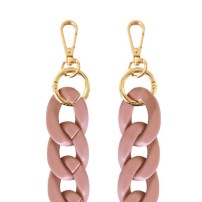 Chaîne-bijou Mate blush rose avec gros maillons