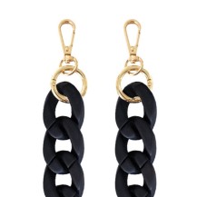 Chaine-bijou Mate carbone smart noire avec gros maillons