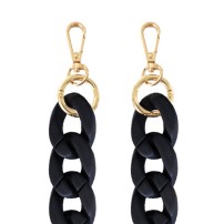 Chaine-bijou Mate carbone smart noire avec gros maillons