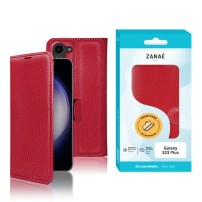 Etui Portefeuille Zanae Rouge pour Galaxy S23 Plus