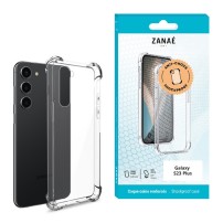 Coque en silicone transparente avec coins renforcés pour Galaxy S23 Plus